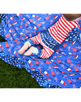 Tie Dye Stars & Stripes Ruffle ZIP