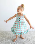 Girls Clothes Dress Tie Twirl Dress Cameron Watermelon