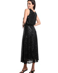 Tina Stephens Rae Sequin Long Flare Skirt SL501