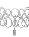 Pave infinity links oversize fancy bracelet