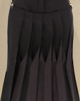 FENDI black Cotton And Silk Washed Skirt