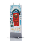 Flatyz Merry Christmas Front Door with Wreath Candle