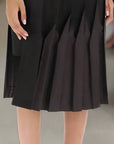 FENDI black Cotton And Silk Washed Skirt
