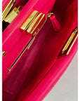 FENDI Mini Peekaboo Pink Leather Handbag