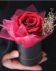 Single Stem Rose Forever Flowers Gift Box
