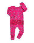 Evelyn Dot Ruffle Zip Bamboo Valentines Day Baby Outfit Dot