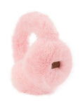 Women's Adjustable Earmuffs - Long Fur - Rose