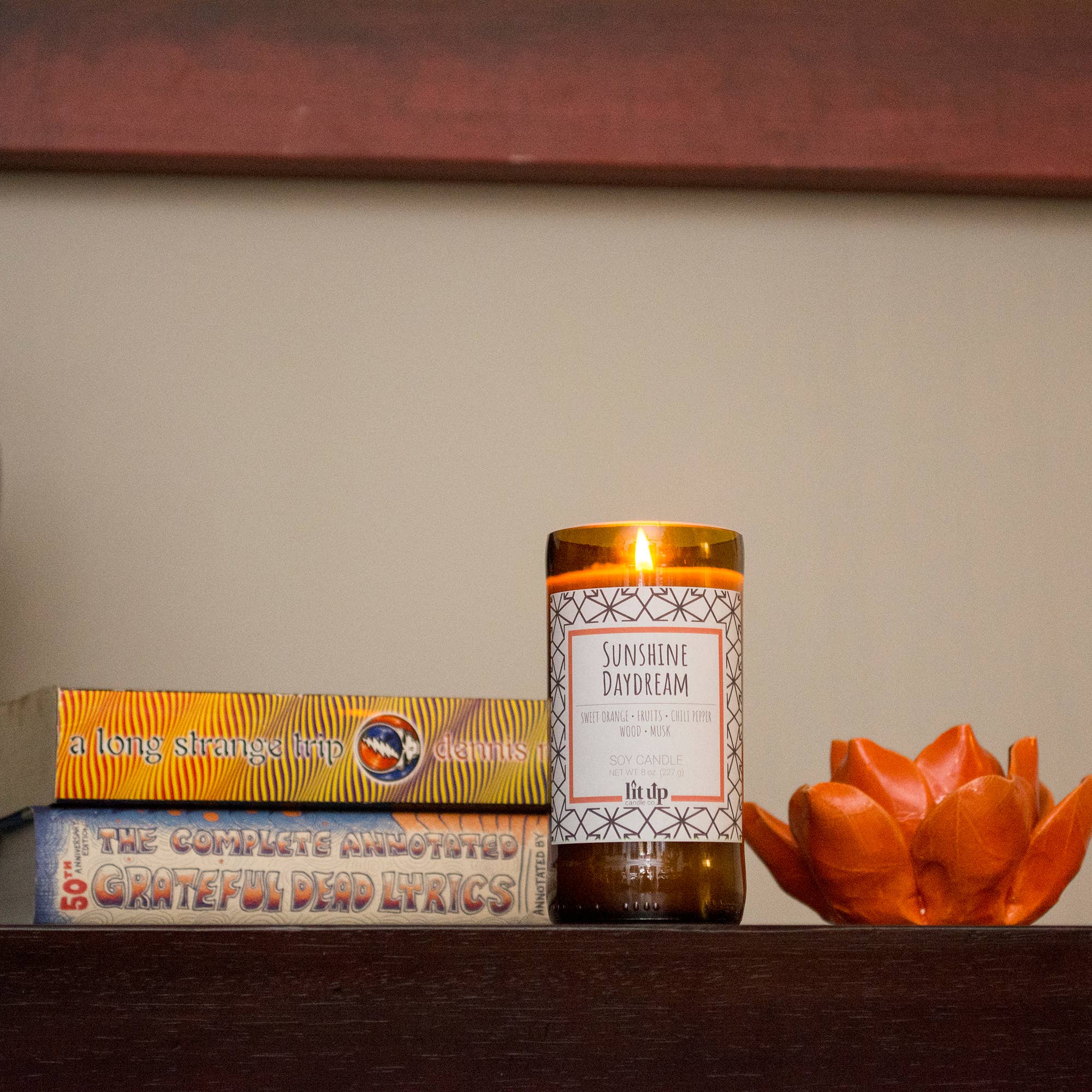Lit Up Candle Sunshine Daydream