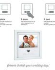 Mr. & Mrs. Wedding Thumbprint Heart Frame