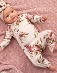 Tesa Babe Cabbage Rose Zippered Romper