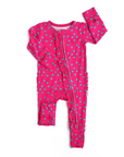 Evelyn Dot Ruffle Zip Bamboo Valentines Day Baby Outfit Dot