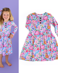 Pippa Floral Tutu Dress Bambo Valentines Day Outfit