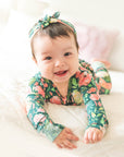 Jolie Floral Ruffle Zip One Piece