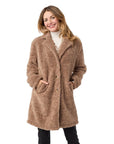 Isabella Button Front Coat - Mushroom S/M