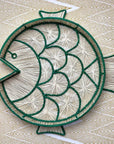 Fish Round Handwoven Decorative Iraca Tray