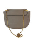 Chloe Small Drew Gray Grained Lambskin Leather Shoulder Cross-body Bag