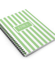 Green Striped Personalized Notebook