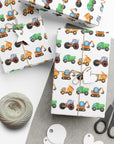 Construction Trucks Wrapping Paper