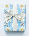 Bumblebees and Daisies Wrapping Paper