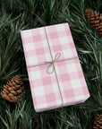 Light Pink Gingham Wrapping Paper