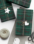 Green Plaid Horse Wrapping Paper