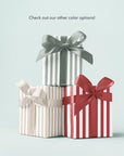 Beige Neutral Striped Holiday Wrapping Paper