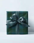 Blue and Green Plaid Wrapping Paper
