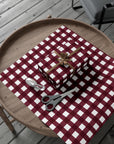 Burgundy Gingham Gift Wrap