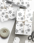 Black Snowflakes Wrapping Paper