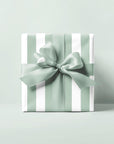 Light Green Striped Wrapping Paper