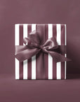 Burgundy Striped Wrapping Paper