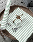 Light Green Striped Wrapping Paper