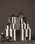 Espresso Brown Stripe Wrapping Paper