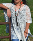 **Multi-Colored Turquoise Necklace with Wood Beads & Leather Tassel 236B