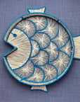 Fish Round Handwoven Decorative Iraca Tray