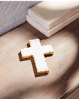 Mud Pie Gold Edge Cross Decor