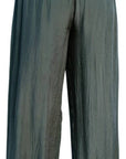 Tina Stephens Mercedes Foldover Waist Silk Pant PL203