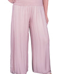 Tina Stephens Mercedes Foldover Waist Silk Pant PL203