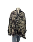 Diana Rosh Couture Brown & Beige Cashmere Wrap