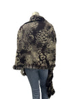 Diana Rosh Couture Brown & Beige Cashmere Wrap