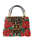 Dolce & Gabbana Leopard Rose Tote