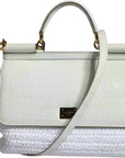 Dolce & Gabbana Leather Raffia Sicily Bag