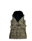 Diana Rosh Couture Gold & Black Arctic Fox Trimmed Vest