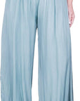 Tina Stephens Mercedes Foldover Waist Silk Pant PL203