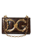 Dolce & Gabbana Python Leather DG Girls Crossbody Bag