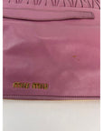 Miu MIU Matelasse Pink Nappa Leather Shoulder Bag