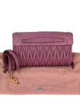 Miu MIU Matelasse Pink Nappa Leather Shoulder Bag