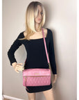 Miu MIU Matelasse Pink Nappa Leather Shoulder Bag