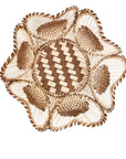 10" Floral Handwoven Iraca Bread Basket