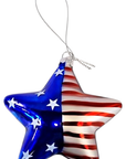 Patriotic American Flag Star Ornament